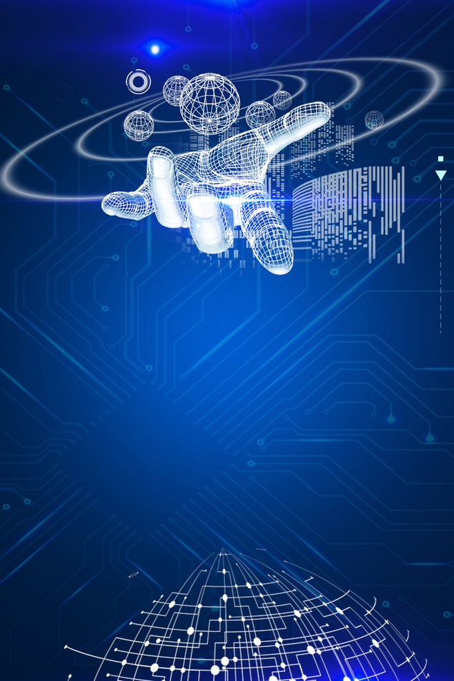 科技感網格手背景圖_新圖網